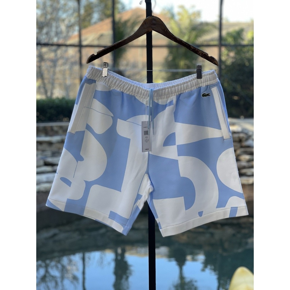 Lacoste Heritage Graphic Print Men's Fleece Shorts XL - Casual &amp; Comfortable